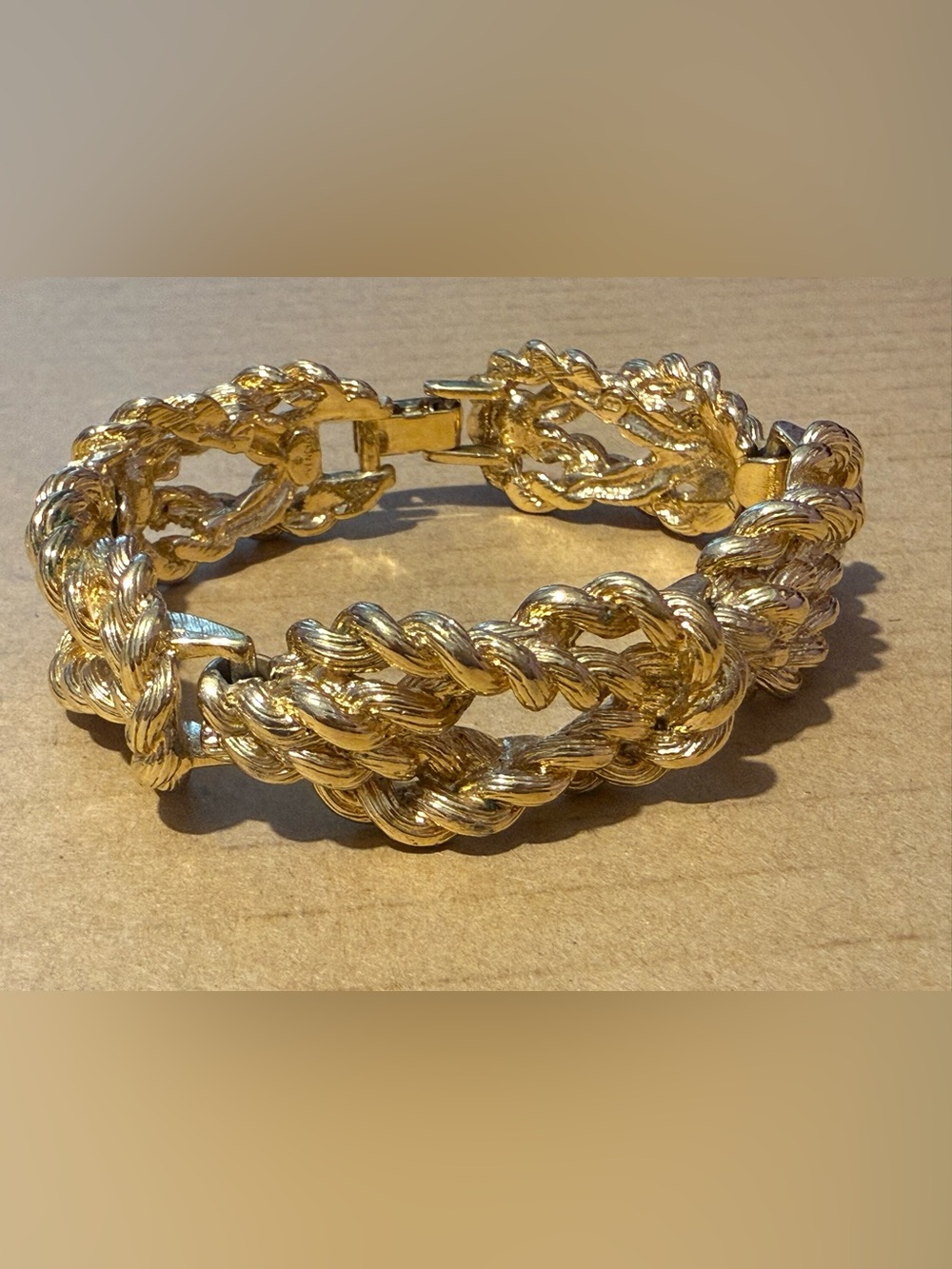 Vintage Givenchy Chunky Gold Rope-Link Bracelet